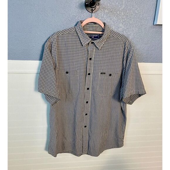 Ralph Lauren Polo Sport Plaid Button Down Collared Shirt Men's Size XL - Picture 1 of 6